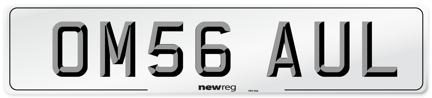 OM56 AUL Number Plate from New Reg